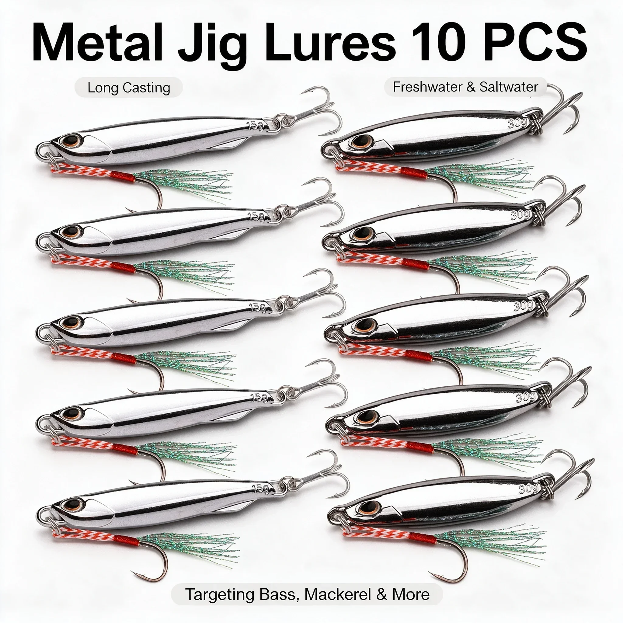 10 stuks metalen kunstaas in d - Fishing Lure Spoon recensie en prijs