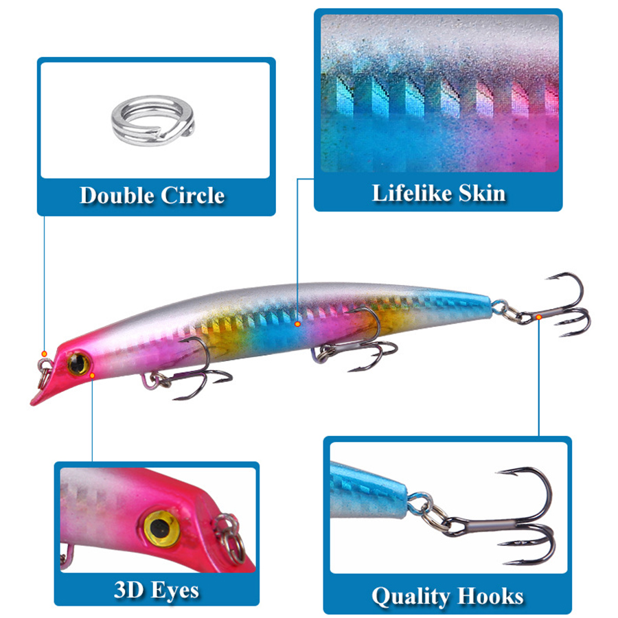 6pcs Crankbaits Vissen Lokt Ze - Fishing Lure Spinnerbait recensie en prijs