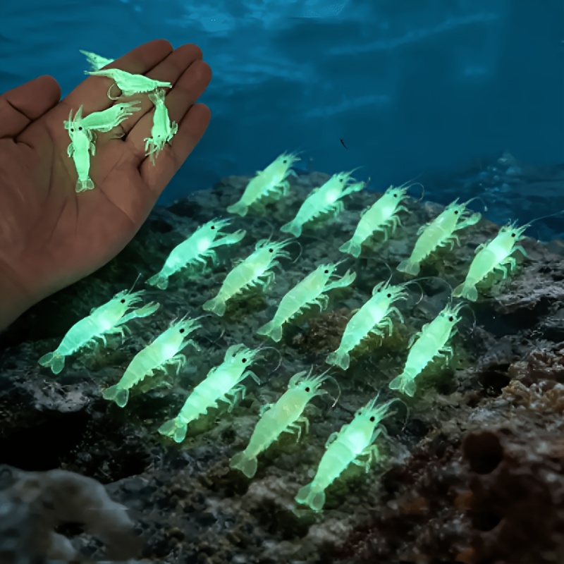 10 stuks Glow Shrimp Vislokmid - Fishing Lure Soft Plastic recensie en prijs