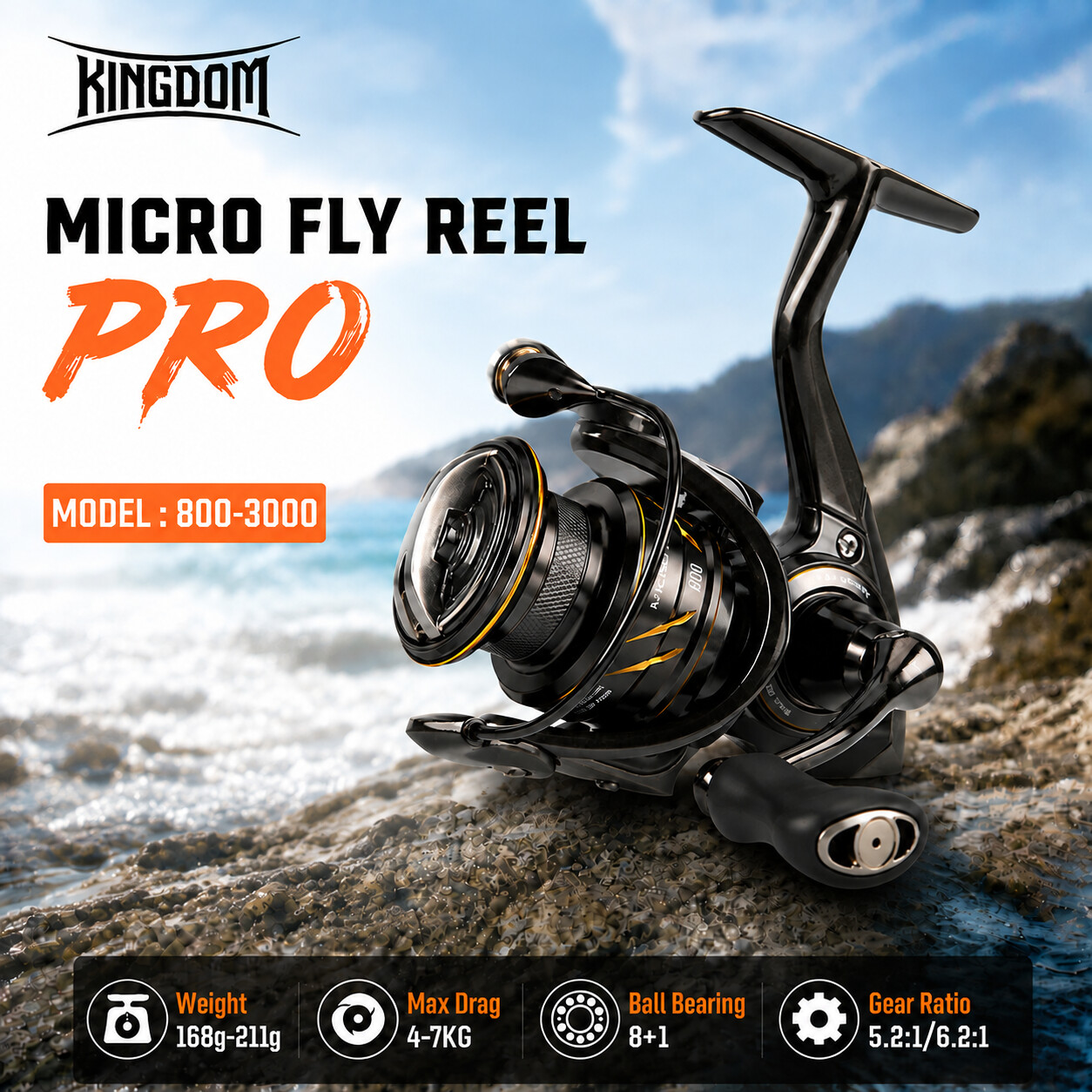 Kingdom Micro Fly Pro Vismolen - Kastking Reel Zephyr recensie en prijs